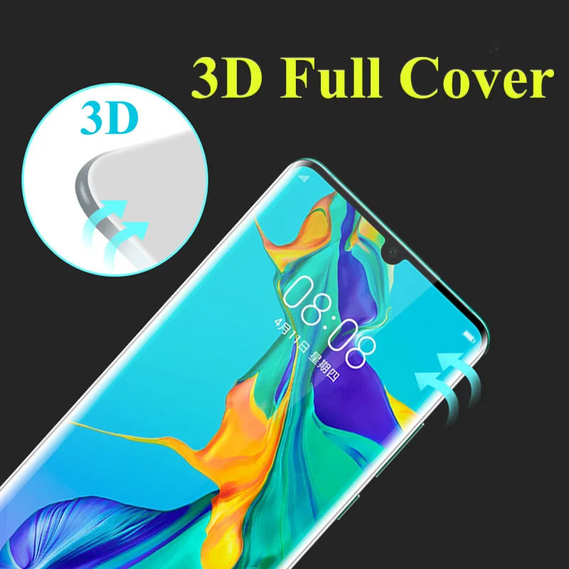 3D полное покрытие закаленное стекло для Huawei P30 Pro Lite Tremp защита экрана Huawai Huaweii P 30