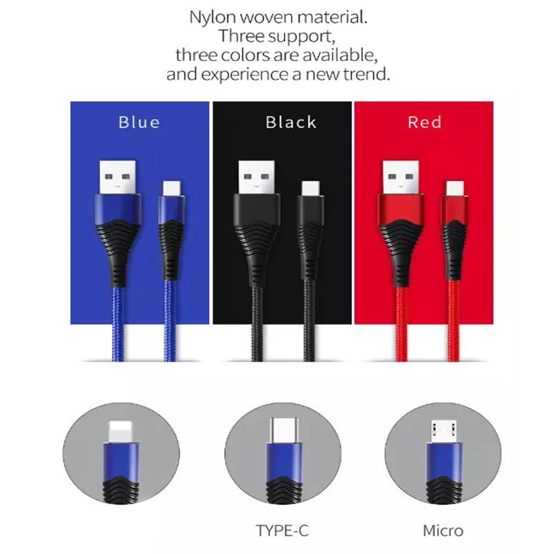 APPACS плетеный кабель USB C type C быстрое зарядное устройство Micro usb кабель для зарядки и передачи данных для samsung Galaxy S9 Plus S8+ для huawei