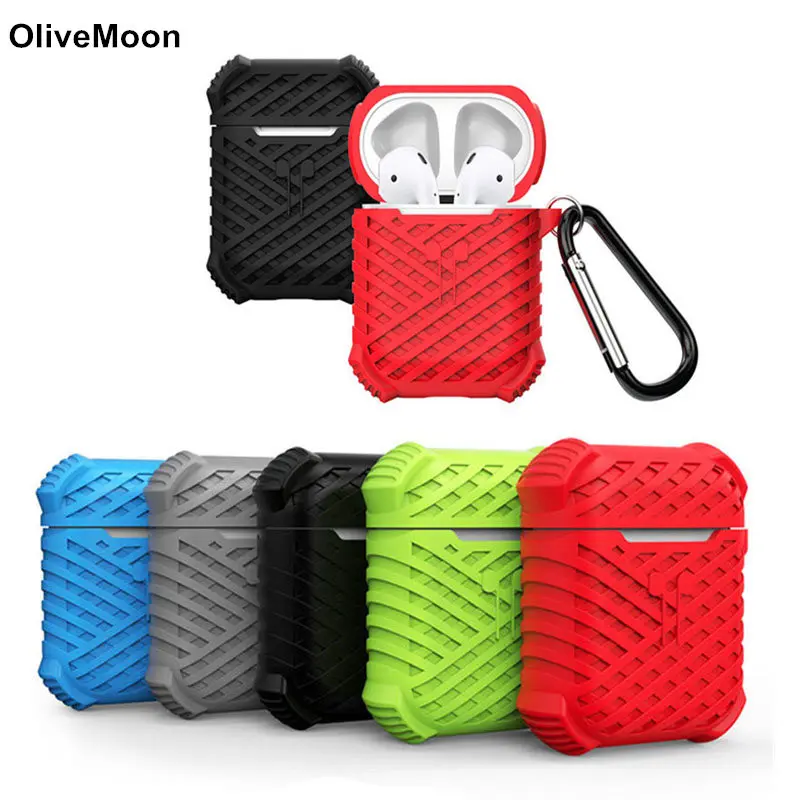Чехол для наушников с волнистой кожей Airpods 2 чехол мягкий силиконовый Bluetooth