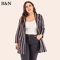 xl 5xl womens jacket coat blazers long vadim 2019 tops casual cardigan outerwear maxi female jacket large size vertical stripe