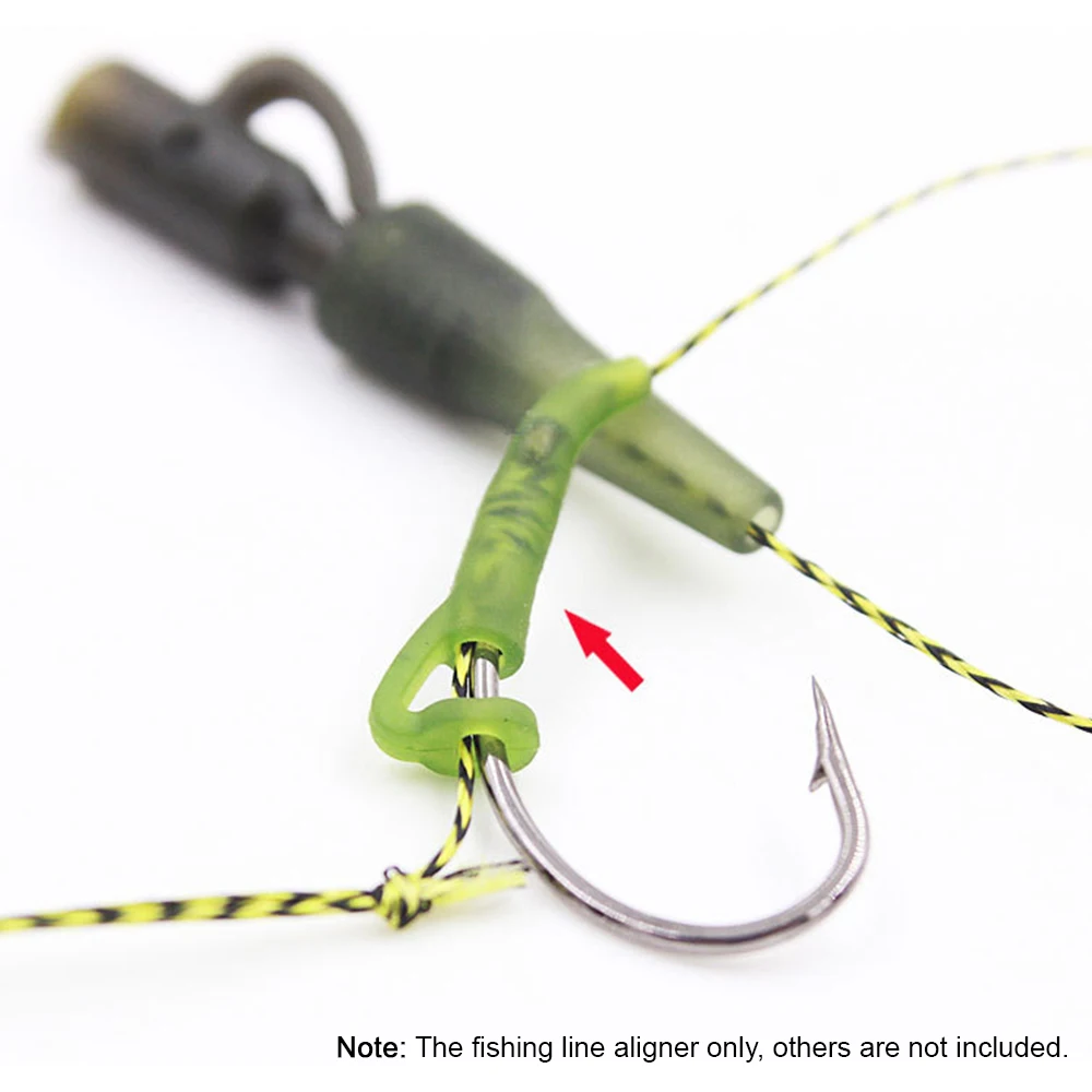 30/ 50 / 100PCSFishing Line Aligner Anti-tangle Fishhook Sleeves Bent Fishing Hook Carp Hair Rig Accessory | Спорт и развлечения