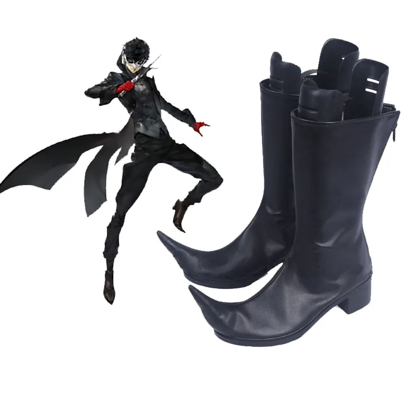 Обувь для костюмированной вечеринки Cosroad Persona 5 Joker Kurusu Akira ботинки Хэллоуина