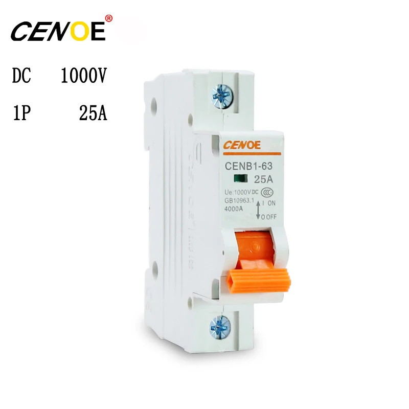 Красивая форма 1 P 25A dc 1000 V выключатель постоянного тока на солнечной Din рейке, воздушный контур, braker для фотоэлектрической системы PV Солнечной энергии