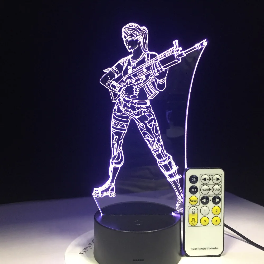 По умолчанию девушка кожа женщина фигурки 3D светильник украшение подарок