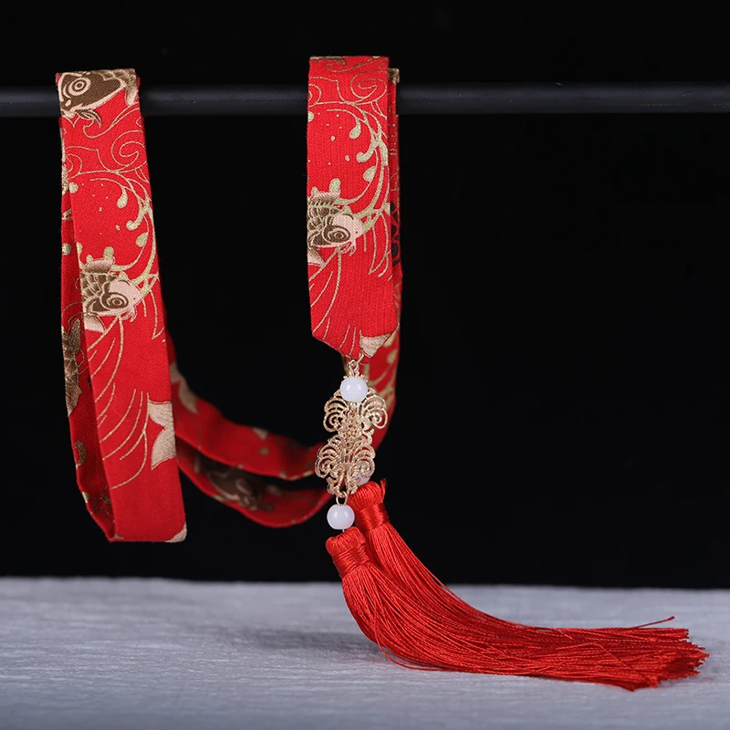Is red Hanfu с античной лентой шин бронзовая супер фея Джеймс Т. C. na была издана лента с кисточками для костюма аксессуары для волос - Цвет: Is red