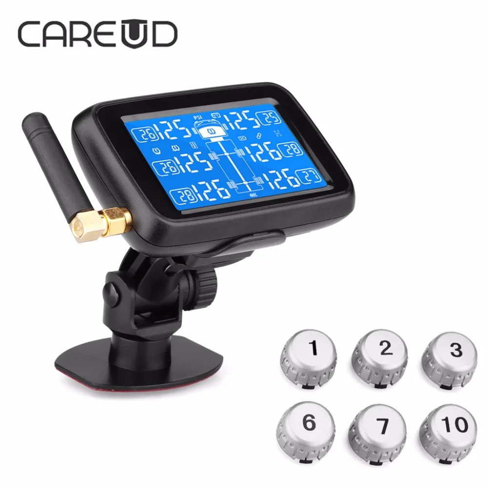 CAREUD U901 TPMS грузовик автомобиль система контроля давления в шинах с 6 внешними