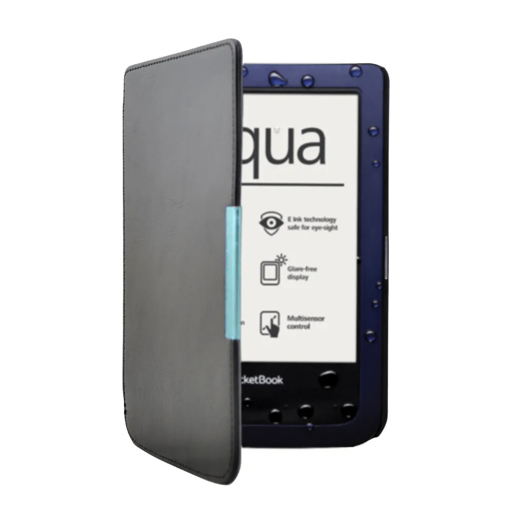 Тонкий кожаный чехол для pocketbook Aqua (640) бесплатная доставка 50 шт./лот|case for