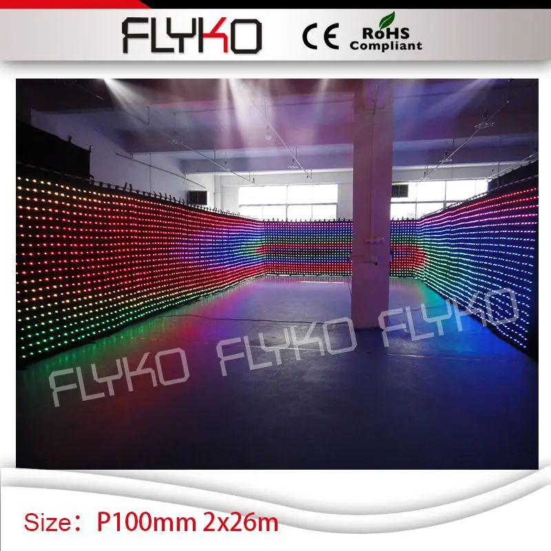 Огнестойкая светодиодная видеозанавеска для диджея свадебный фон rgb3 в 1