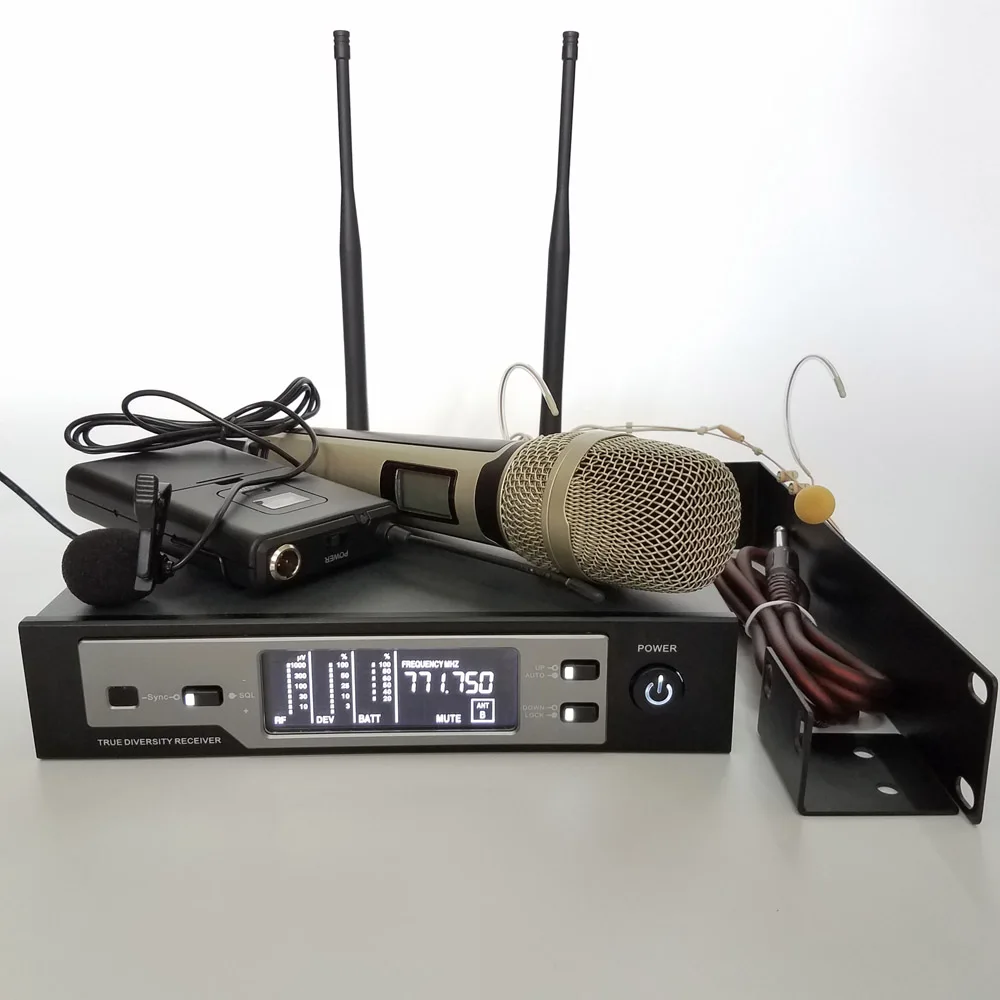 full set1 Leicozic skm9100 Pro цифровой микрофон беспроводной настоящий микрофон, профессиональный микрофон беспроводной микрофон для сцены - Цвет: full set1