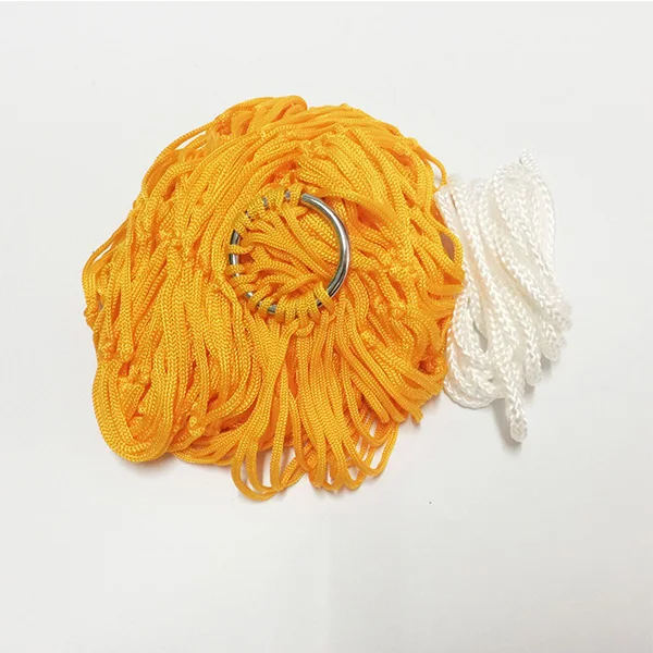 Yellow Портативный садовый нейлоновый гамак качели висячая сетка гамак для сна кровать хамака для путешествий на открытом воздухе кемпинг хамак с веревкой - Цвет: Yellow