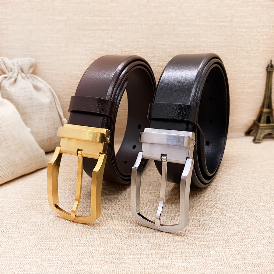 Мужской ремень из коровьей кожи Высококачественный натуральной для брюк