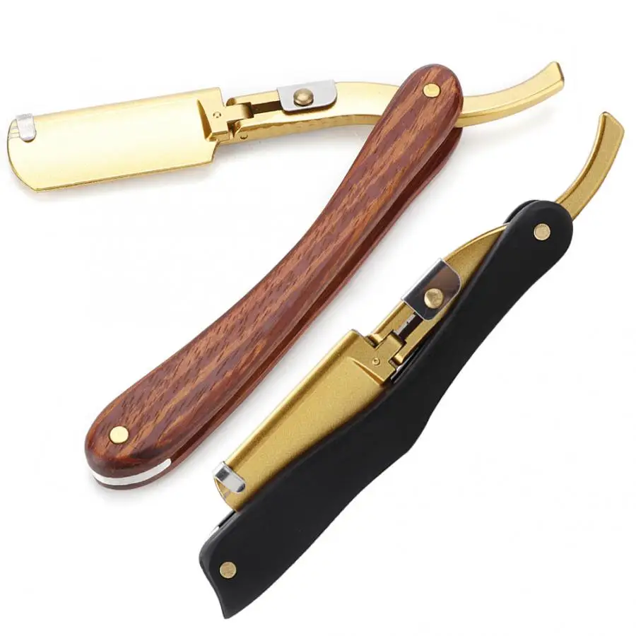 Прямая деревянная ручка Мужская Ручная Классическая Бритва для парикмахера