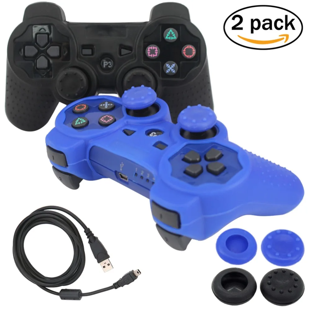 SIXAXIS blueloong 2 шт. красный и синий цвет беспроводной Bluetooth Джойстик Геймпад для dualshock 3