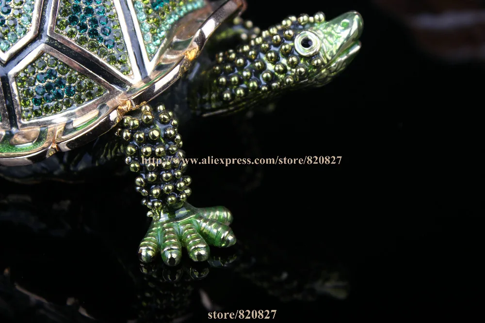 Big Turtles Trinket Box Fengshui Crystal Tortoise Figurine Collect Vintage Animal Turtle Trinket Box Souvenir Gift Sculpture