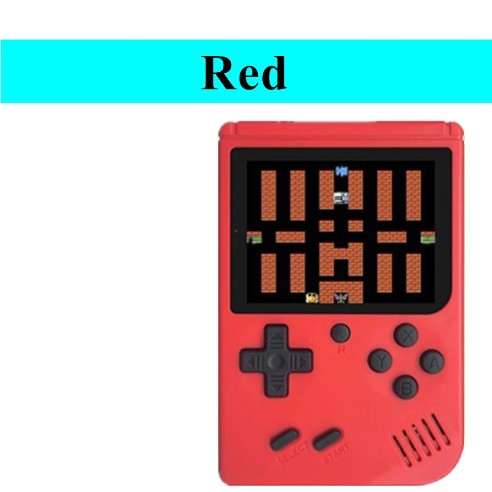 Red Coolbaby Ретро Портативный мини портативные игровые консоли 8 бит 3 дюймов Цвет ЖК-дисплей детская Цвет игровой плеер встроенный 168 видеоигры - Цвет: Red