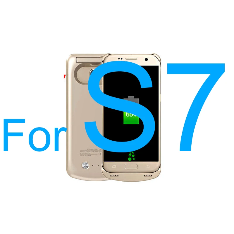 S7 Gold 5200 мАч портативный внешний аккумулятор запасной внешний аккумулятор зарядное устройство защитный чехол для samsung S7edge - Цвет: S7 Gold