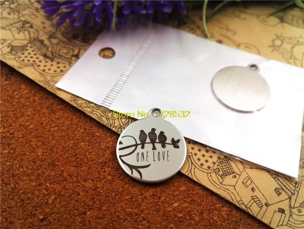 Круглые Подвески one love из нержавеющей стали 20 мм|charm pendant|diy charmsdiy charms pendant |