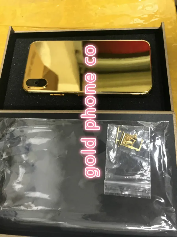 24ct настоящий позолоченный корпус для iPhone XS, чехол для телефона, сменный корпус с логотипом на заказ