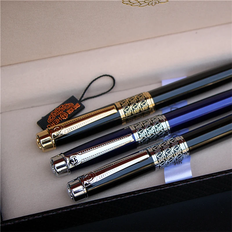 1 шт. Высококачественная Роскошная Ручка-роллер металлическая гелевая ручка для