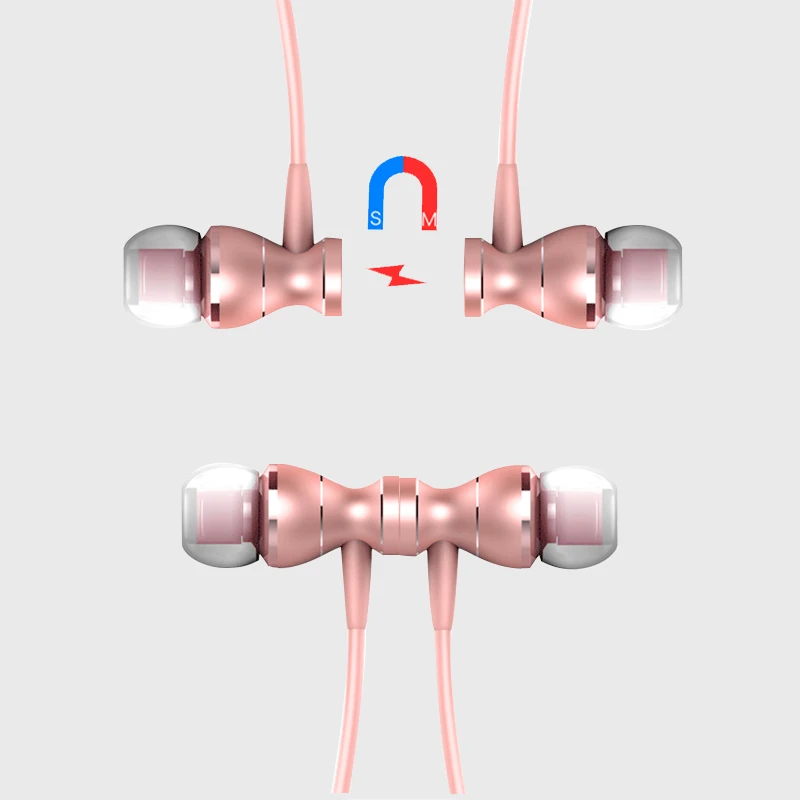 Вставные магнитные наушники с микрофоном встроенные в линию управления чистые