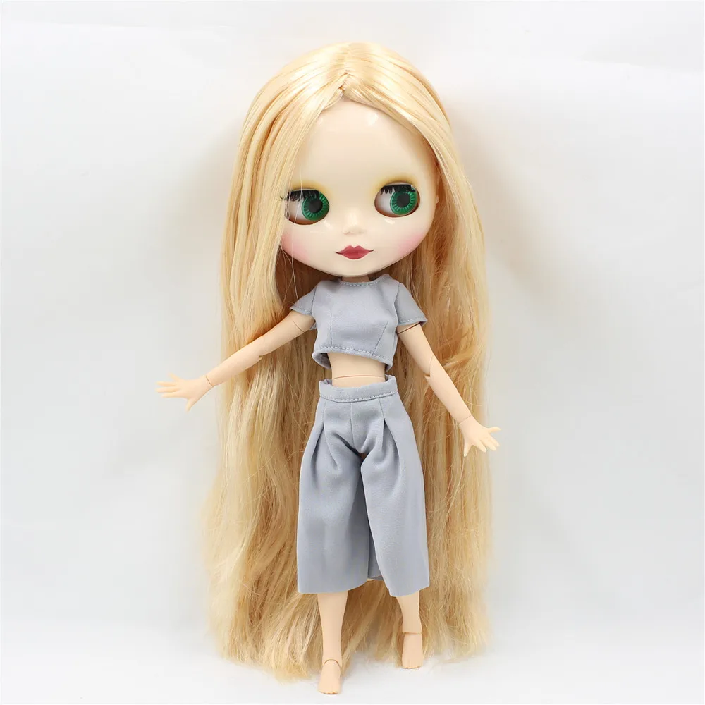 Ледяной фабрики Блит куклы BJD Neo блондинка MIX желтые волосы длинные прямые