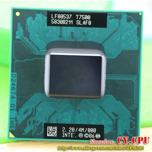 intel cpu ноутбук Core 2 Duo T7500 cpu 4M Socket 479 cache/2,2 GHz/800/двухъядерный процессор для ноутбука