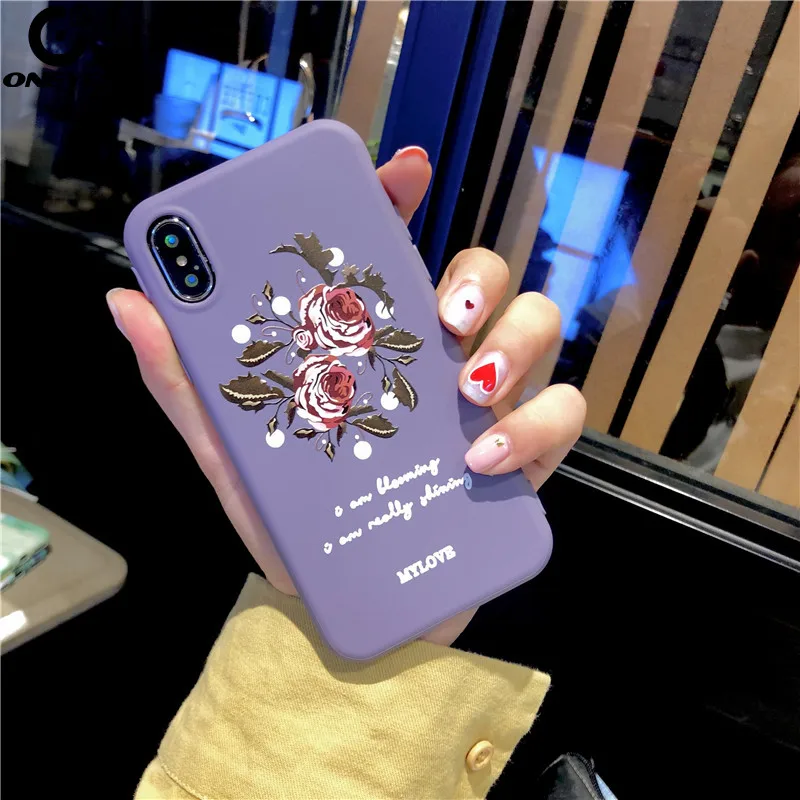 Фиолетовый цветок телефон чехол на айфон iphone 10 6 7 Plus для coque X 8 6s плюс мягкого