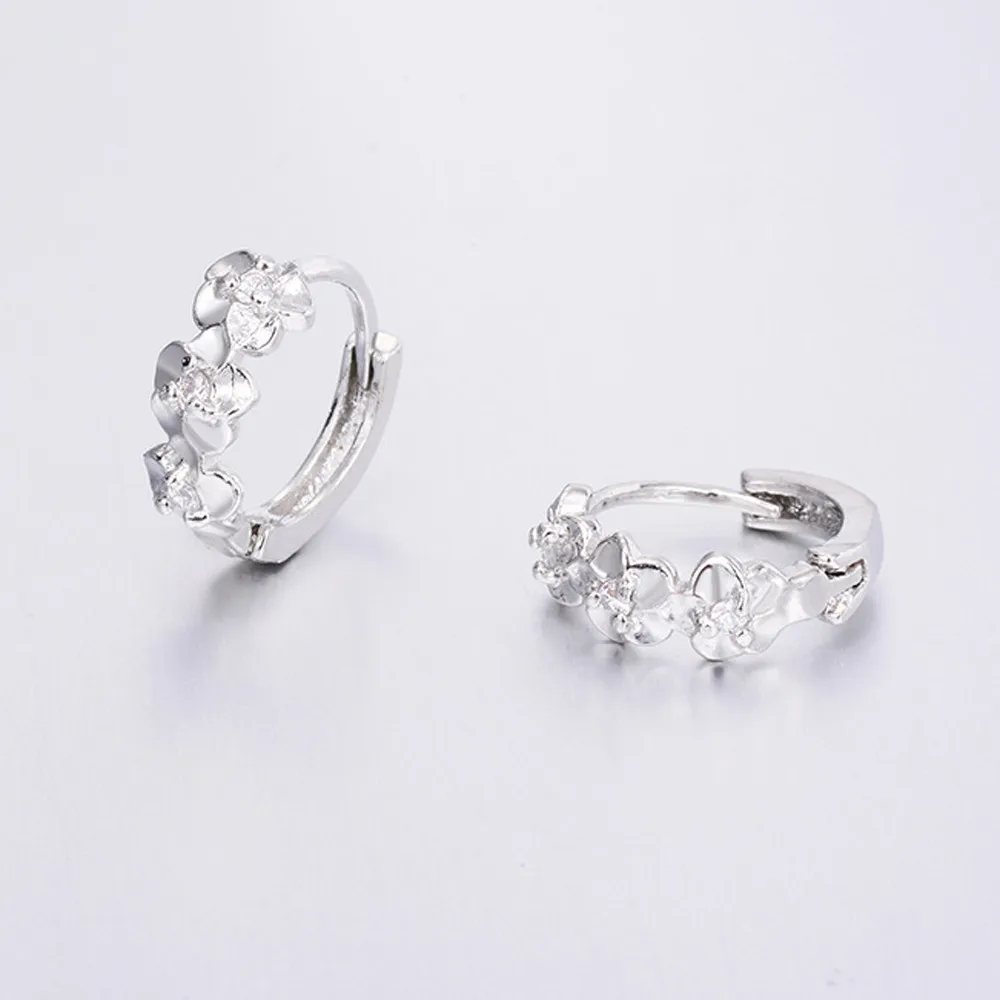 Красивые 1 пара Сердце Новые Модные женские висячие серьги цветок сливы Oorbellen