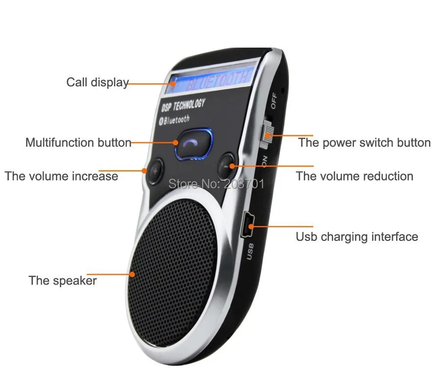 Солнечная энергия ЖК Bluetooth автомобильный комплект Hands Free адаптер AUX приемник Громкая связь для мобильного телефона прикуриватель Usb