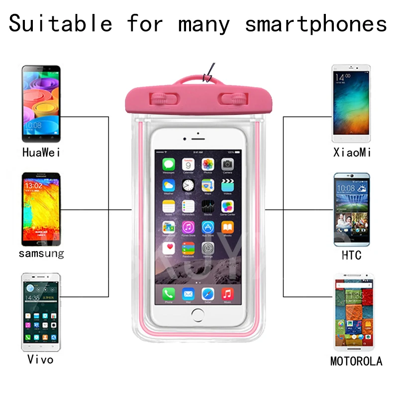 New Luminous bag underwater waterproof phone For Sony Xperia E3 D2203 D2206 diving case Cover Case | Мобильные телефоны и