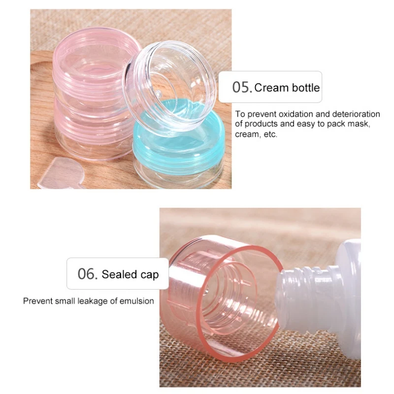 7 шт. бутылки для многоразового использования набор путешествий герметичные