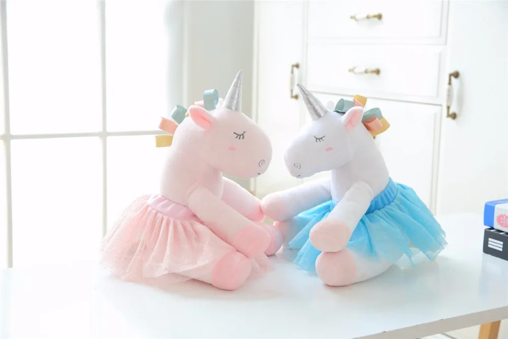 30cm 1pc Kawaii Ballet Unicorn Stuffed Plush Doll Baby Lovely Unicorn Animal Soft Cotton Plush Toys Kids Cute High Quality Gifts