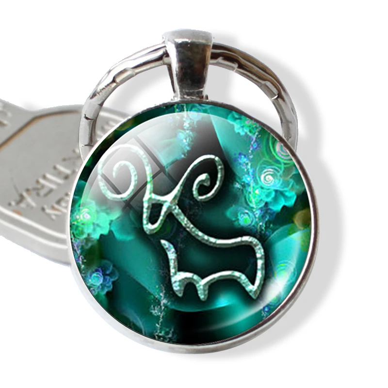 12 знаков зодиака в виде созвездия автомобильный брелок стеклянный кабошон