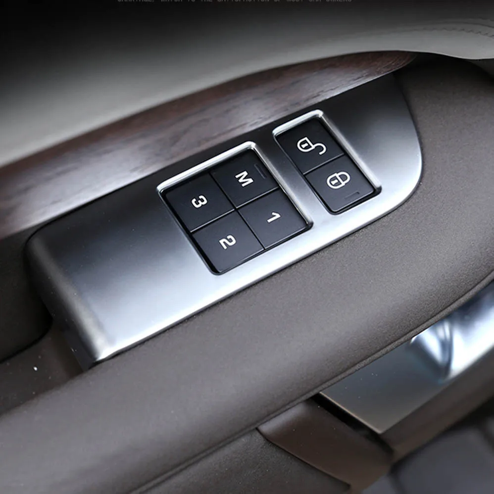 

Door Armrest Child Safety Lock Button Knob Decorative Sticker Cover Trim For Discovery 5 LR5 SE Interior Accessories