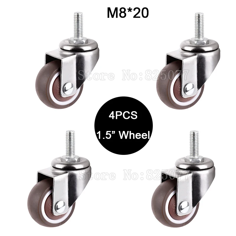 4 шт. сменные поворотные ролики для мебельной фурнитуры 1 5 дюйма|swivel casters|caster
