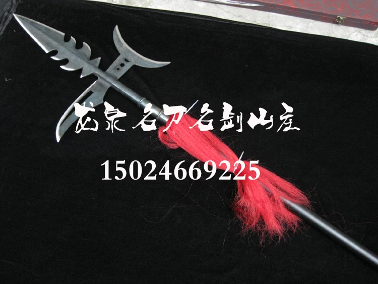 S2530 THREE KINGDOMS LU BU полумесяц Зубное крыло копье POLEARM 83&quot|polearm| |