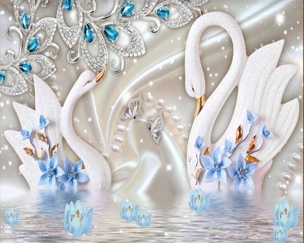 Papel де parede пользовательские обои 3d фрески Европейский суд стиль ювелирные