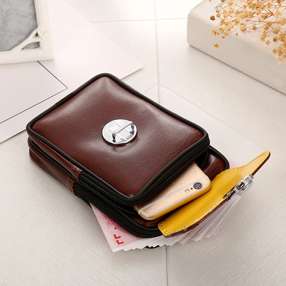 Мужской винтажный рюкзак из искусственной кожи|leather fanny|waist bag beltwaist |