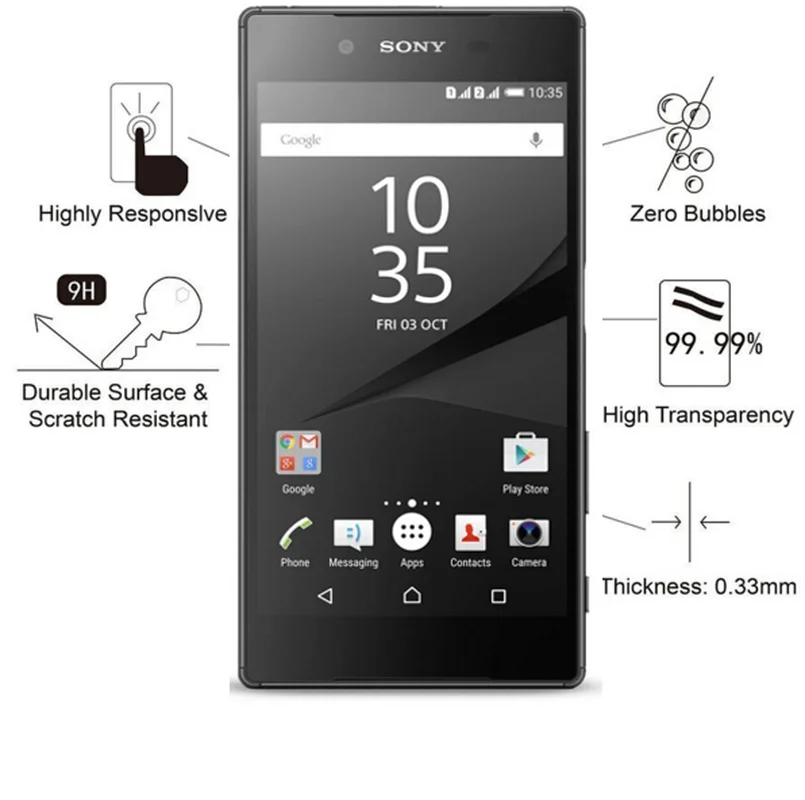 Защита экрана из закаленного стекла для sony Xperia Z5 De защита Ecran En Verre Trempe XZ Premium XZ1 Compact
