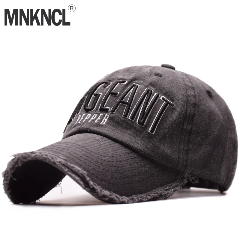Высокое качество промывают Бейсбол Кепки 100% хлопок Snapback сержант вышивка шляпа