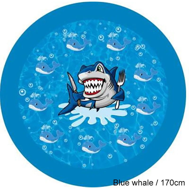 blue2 170cm Детская летняя игра подушка для воды плавательный бассейн надувная игрушка игровой пляжный коврик газон надувная брызгающая игрушка ванночка - Color: blue2 170cm