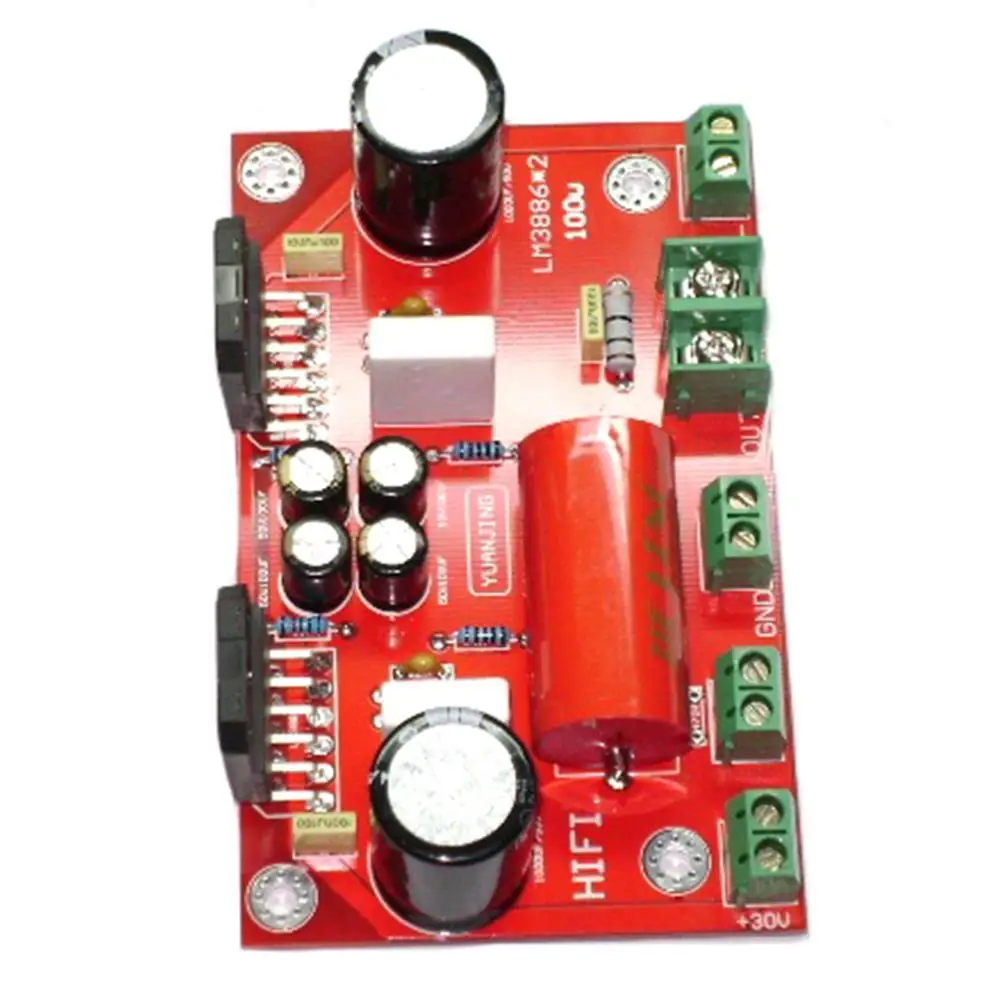 Готовая плата моноусилителя мощности LM3886 * 2 100 Вт DC +/ 30 в YJ00191|Усилители мощности| |