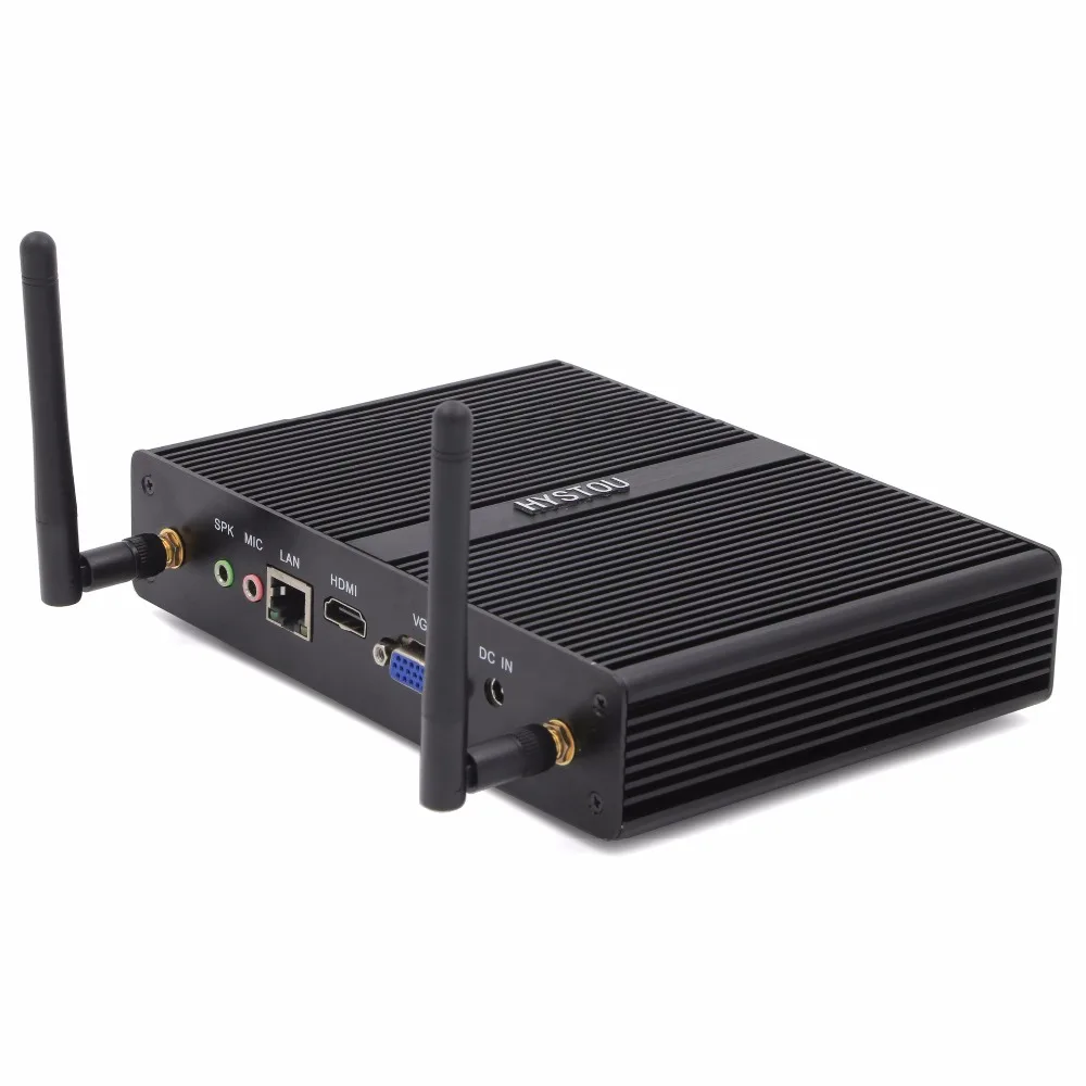 Мини-ПК Intel Celeron J1900 четырехъядерный безвентиляторный мини-ПК с VGA HDMI Win7/8 Linux Ubuntu 1080P