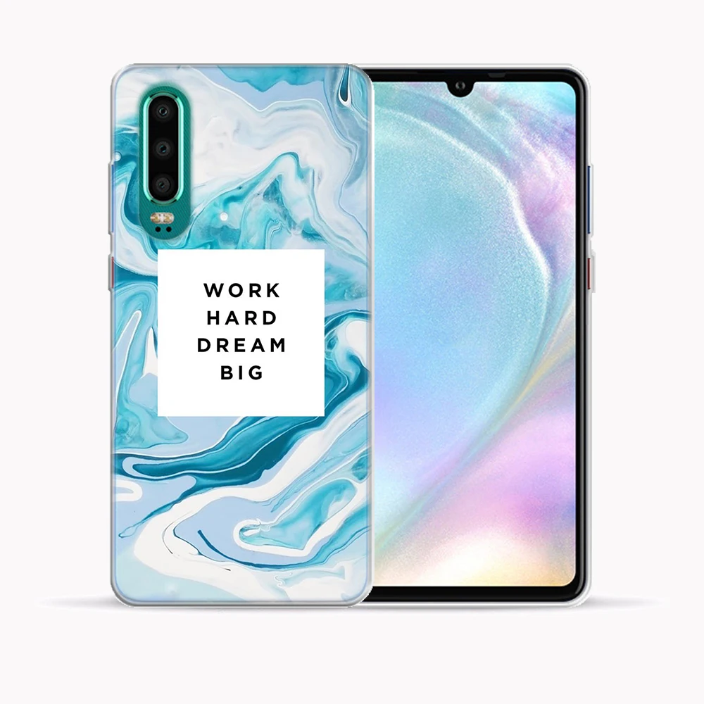 Мягкий ТПУ чехол с цитатами цветочным рисунком единорогом для Huawei P30 Lite Pro цветы