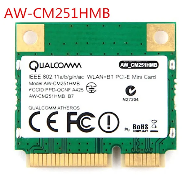 Беспроводной двухдиапазонный адаптер переменного тока для Qualcomm Atheros QCA9377 Mini PCI-E