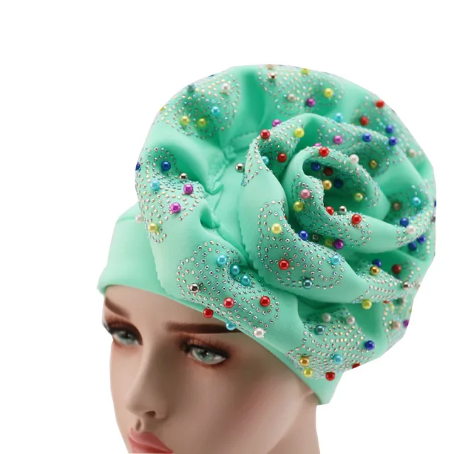 New Luxury Scarf Hijab Hats gele aso 