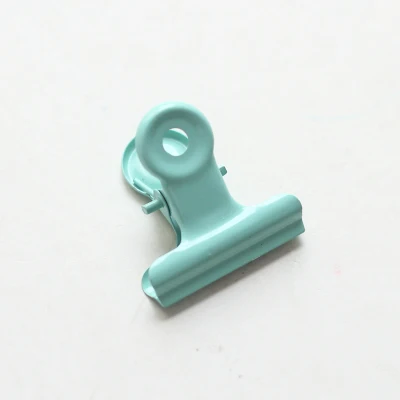 mint green binder 1 шт. цветные металлические зажимы, розовый зажим для офиса, школы, бумаги, чеков, органайзер, привязка, поставка - Цвет: mint green binder