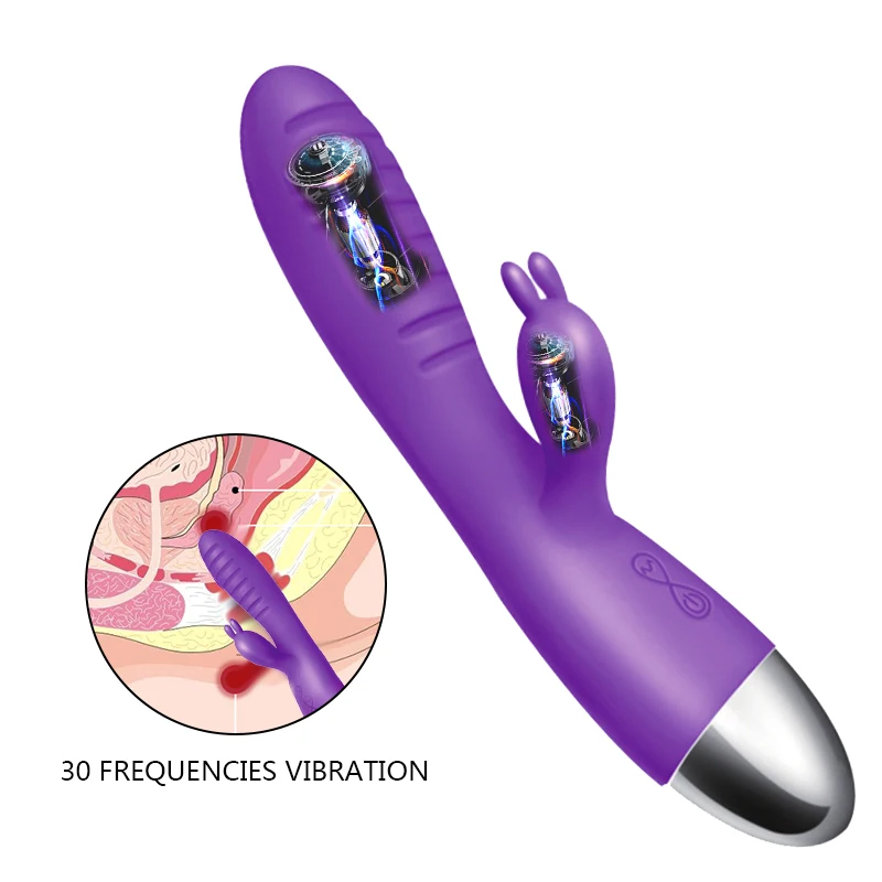 30 скоростей фаллоимитатор вибратор для женщин клитор массаж двойная вибрация