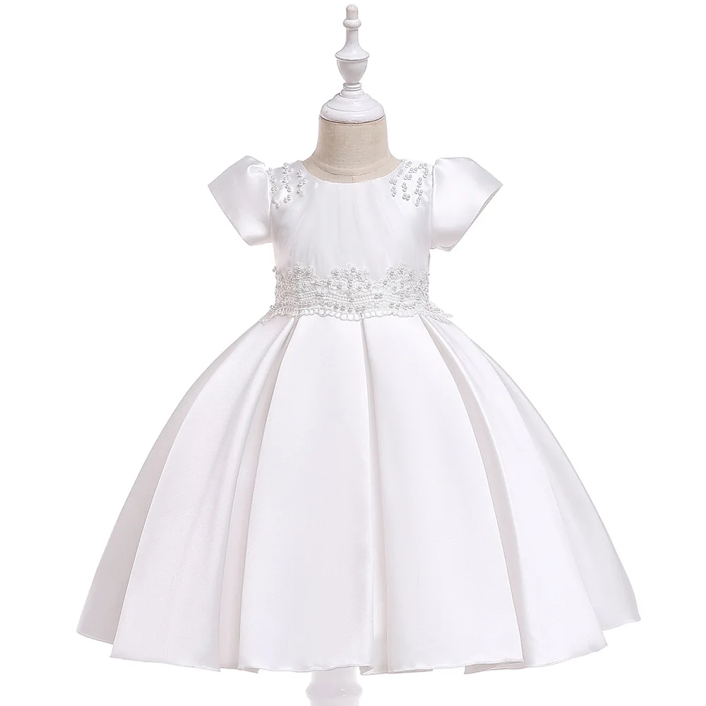 

2019 Children's Clothing Princess Fluffy Dress Little Girls Formal Prom Evening Dress Piano Costume Beading Flower Girl Dresses