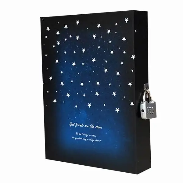 Design 3 Винтажный замок для дневника звездного неба с жесткой цветной коробкой цветной внутренней страницы, 144 листов TPN019 - Цвет: Design 3